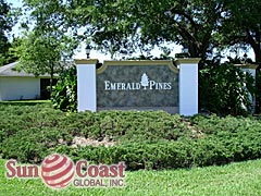 Emerald Pines Community Sign